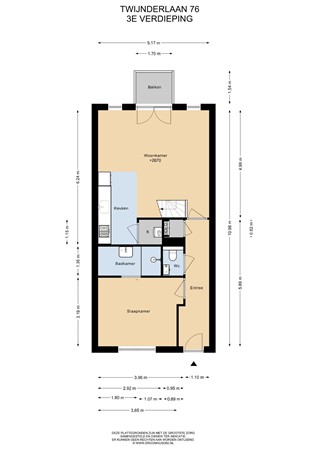 Floorplan - Twijnderlaan 76, 1431 DD Aalsmeer